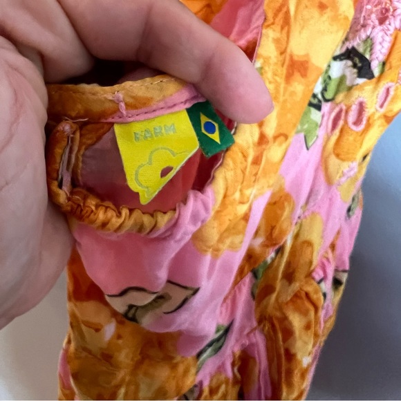 Farm Rio Halter Dress in Pink Boto Chita - Picture 4 of 7